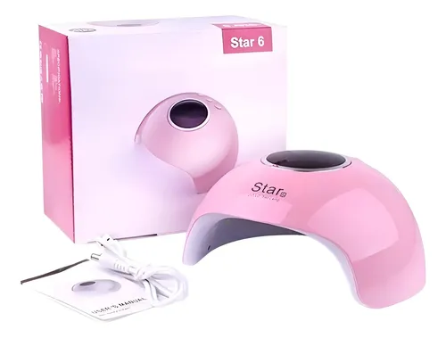 Cabina Uv Led 36w 2 En 1 Star 6 Uñas Gelificadas Manos Rosa