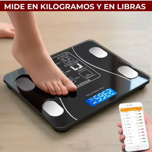 Balanza Digital De Baño Bluetooth Personal 180kg Inteligente