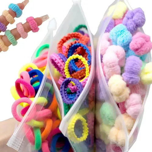 Paquete De 250 Cintas Para El Pelo De Bebé, 3 Texturas