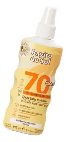 Rayito De Sol Spray Solar Invisible Fps70 X 195ml