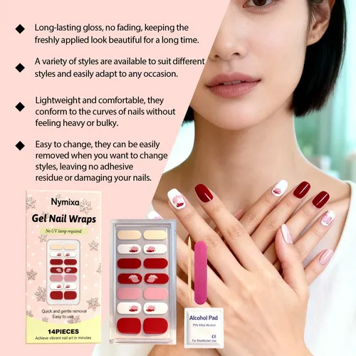Juego De Pegatinas De Gel Suave, Prácticas Pegatinas Para Uñ