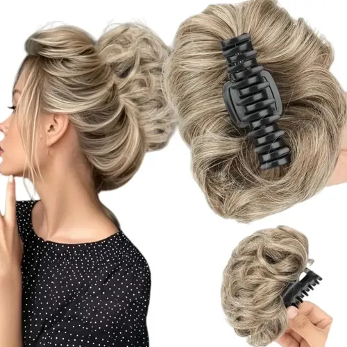 Extensión De Cabello Esponjosa Y Desordenada Con Forma De Mo
