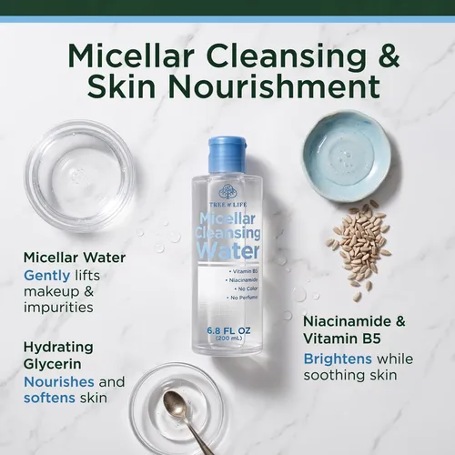 Tree Of Life Beauty Agua De Limpieza Micelar (6.8 Fl Oz)