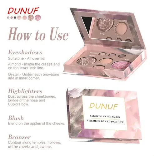 Caja Portátil 7 Colores Con Sombras Ojos Sonrojadas En 4 En