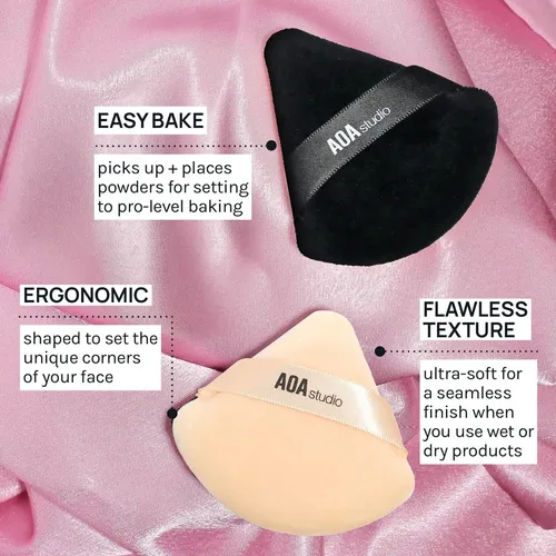 Aoa Studio Velvet Puffs Makeup Puff Set Of 6 Loose Powder…