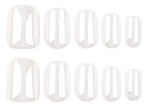 Uñas Postizas De Color Blanco Luna