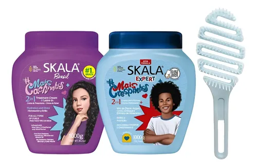 Kit Skala Para Rulos Niños Crespinhos + Cachinhos + Cepillo