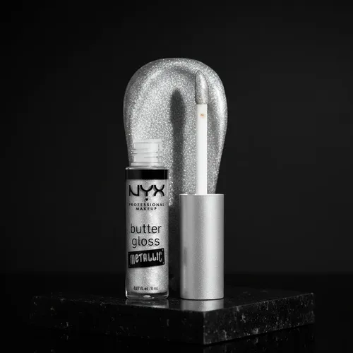Brillo Labial Nyx Butter Gloss Plateado Glitter