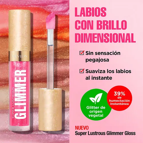Labial Revlon Super Lustrous Glimmer Gloss Blanco