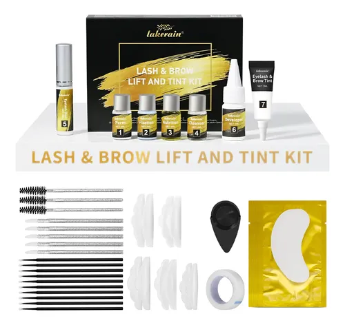 Lakerain Kit Para Lifting Y Tinte De Cejas Y Pestañas
