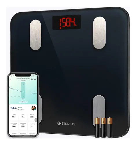 Monitor De Peso Corporal, Grasa E Imc Con Báscula Inteligent