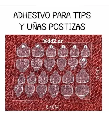 Sticker Adhesivo Pegamento Para Tips Uñas Postizas Cinta