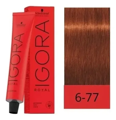 Tintura Coloración Schwarzkopf Professional Reds Igora Royal tono 6-77 para cabello