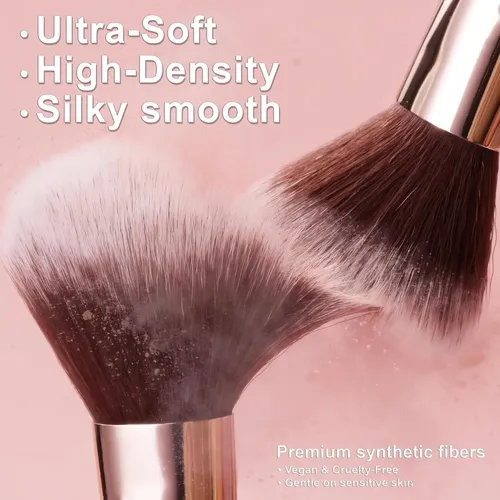 14 Pcs Makeup Brushes Set Professional Synthetic Foundation