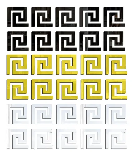 10 Pegatinas De Pared En Plata/dorado/negro Para Armarios