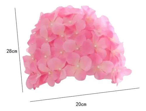 Gorro De Baño De Flores Gorros De Baño Para Pelo Rosa
