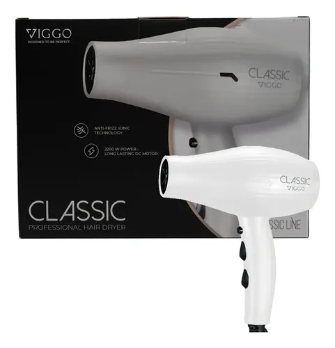 Secador De Pelo Viggo Classic Line 2200w Blanco V-206 12c