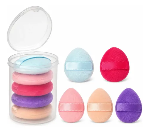 Set X5 Mini Esponja Puff Para Dedo Maquillaje En Polvo