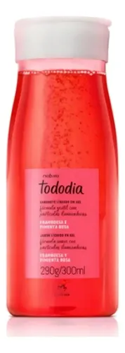 Jabón Líquido Corporal Frambuesa Y Pimienta Rosa Natura Tododia De 300 Ml