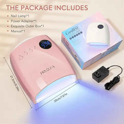 Lámpara Uv Led Inalámbrica 72w Secado Rápido Uñas