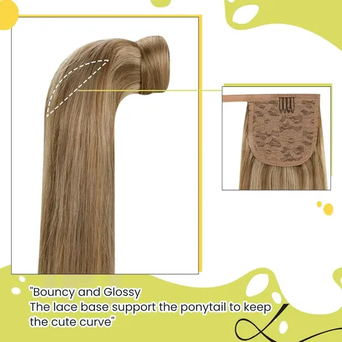 Extensión De Cola De Caballo Runature De Cabello Humano Rubi