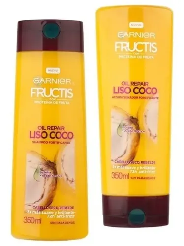 Shampoo Y Acondicionador Fructis Oil Repair Liso Coco X350