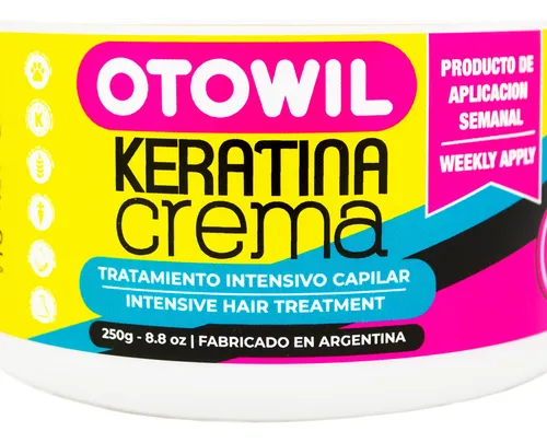 Otowil Keratina Crema Máscara Antifrizz Nutritiva X 250g