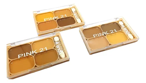 Set 3 Paleta Maquillaje Corrector Concealer Your Way Pink 21