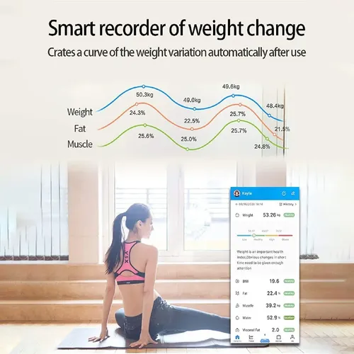 Balanza Corporal Digital Mide Grasa Musculo Bluetooth Hogar