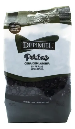 Depimiel Cera Depilatoria Perlas Negra Con Lama Negra 200gr