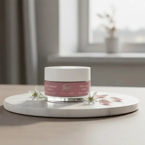 Crema De Noche Just 50ml Con Edelweiss Y Rosa Alpina Todo Tipo De Piel