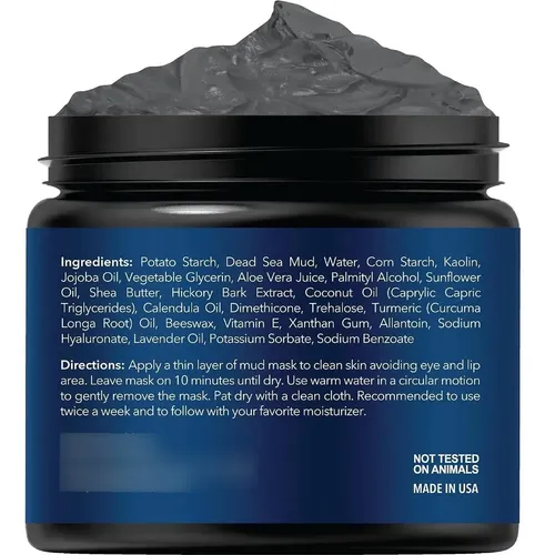 Mascarilla De Arcilla Del Mar Muerto Con Cúrcuma 4 Oz