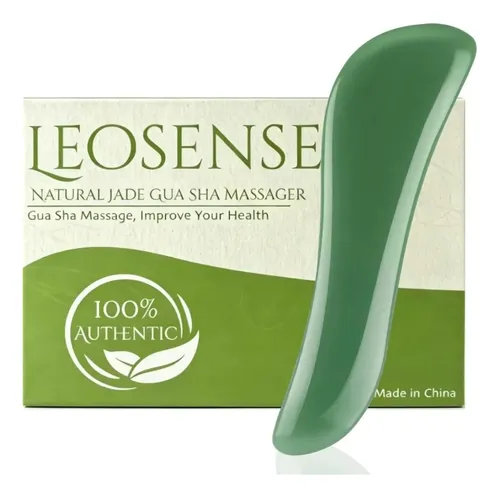 Herramienta Gua Sha Jade Verde Masaje Facial Y Muscular