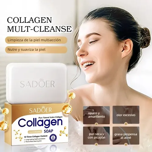 Jabón Facial Colágeno Hidratante Antigrasa