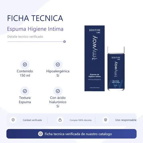 Espuma Higiene Intima Pene Para Hombres Piel Sensible