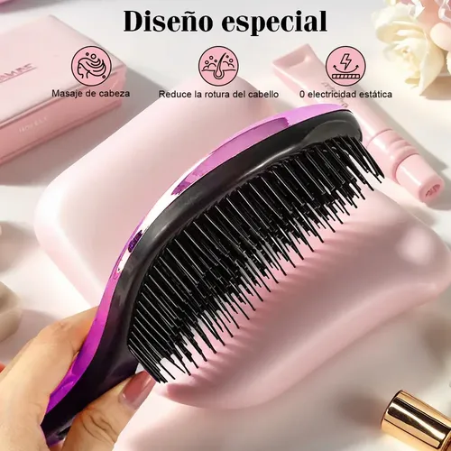 5 Piezas De Peine Para Cabello Y Cepillo Para Desenredar 5 Colores