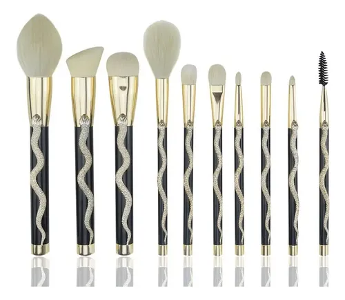 Set Brochas Maquillaje Forma Serpiente 7/10pz