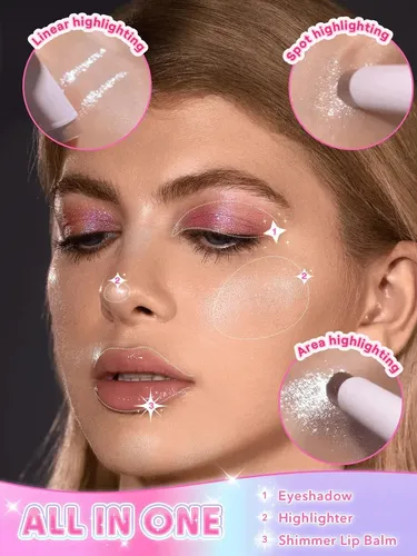 Sheglam Sombra De Ojos En Barra Cristal Jelly Glaze Con Bril Color 01 Frost Bite