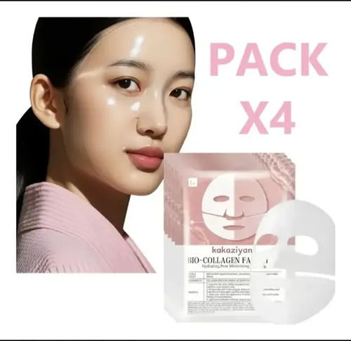Mascarilla Hidratante Facial X4 Bio Colágeno Absorbible