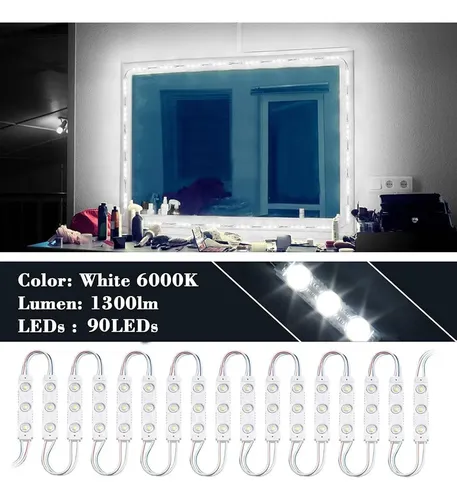 Luces De Espejo Vanity Led Kintion 4m Con Control Remoto Bla