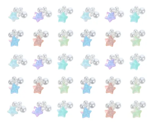 30 Unidades De Amuletos Para Uñas, Decoración De Uñas, Perla