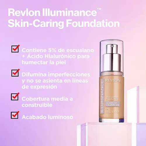 Base Revlon Illuminance Skin-caring Tono 213