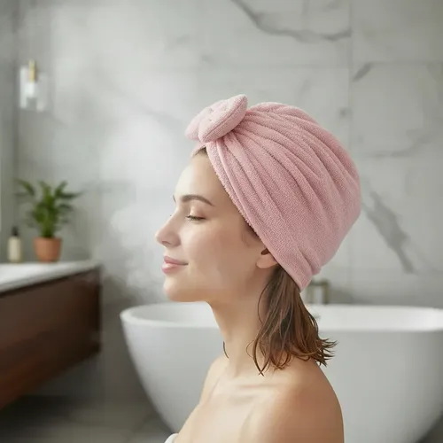 X5 Toalla Gorra Pelo Turbante Cofia Secado Rápido Mayorista