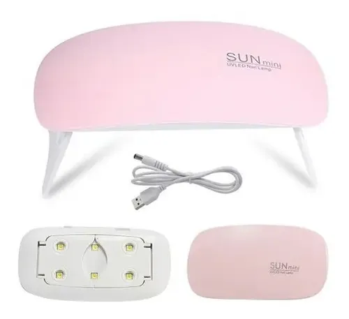 Mini Cabina Uv/led Sun Uñas Gelificadas Semipermanente Rosa