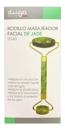 Masajeador Facial De Jade Rodillo Doble Duga D540