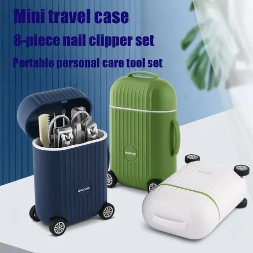 Set De Manicura De 8 Piezas En Mini Maleta, Uñas De Viaje.