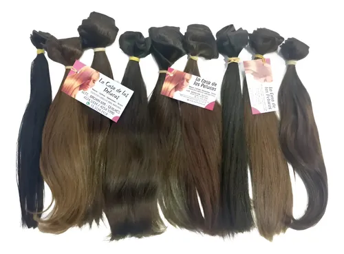 Cortina De Cabello Natural 1metro De 40cm De Largo Castaño