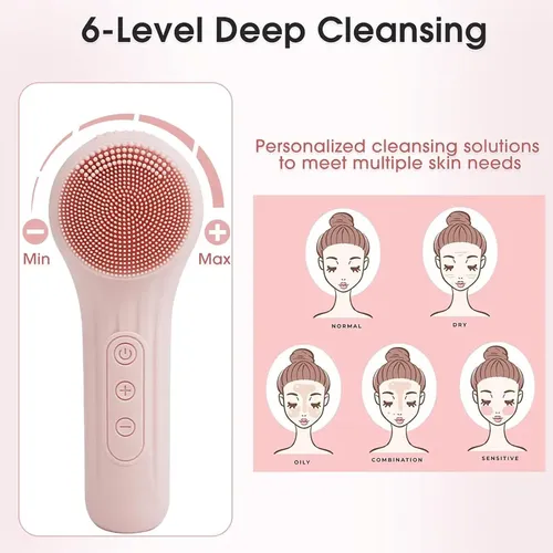 Facial Vibratorio De Silicona De Limpieza 2 En 1 Bar Al Por  Negro