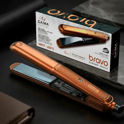 Gama Planchita De Pelo Bravo Led Ptc Naranja 250°c – 9c Naranja