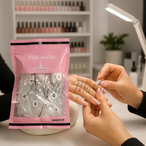 Tips Soft Gel Y Press On Paris Night X500 Unidades